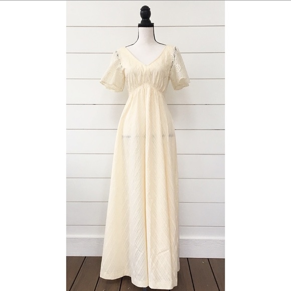Vintage Dresses & Skirts - SOLD :: Vintage 70S Empire Waist Maxi Dress